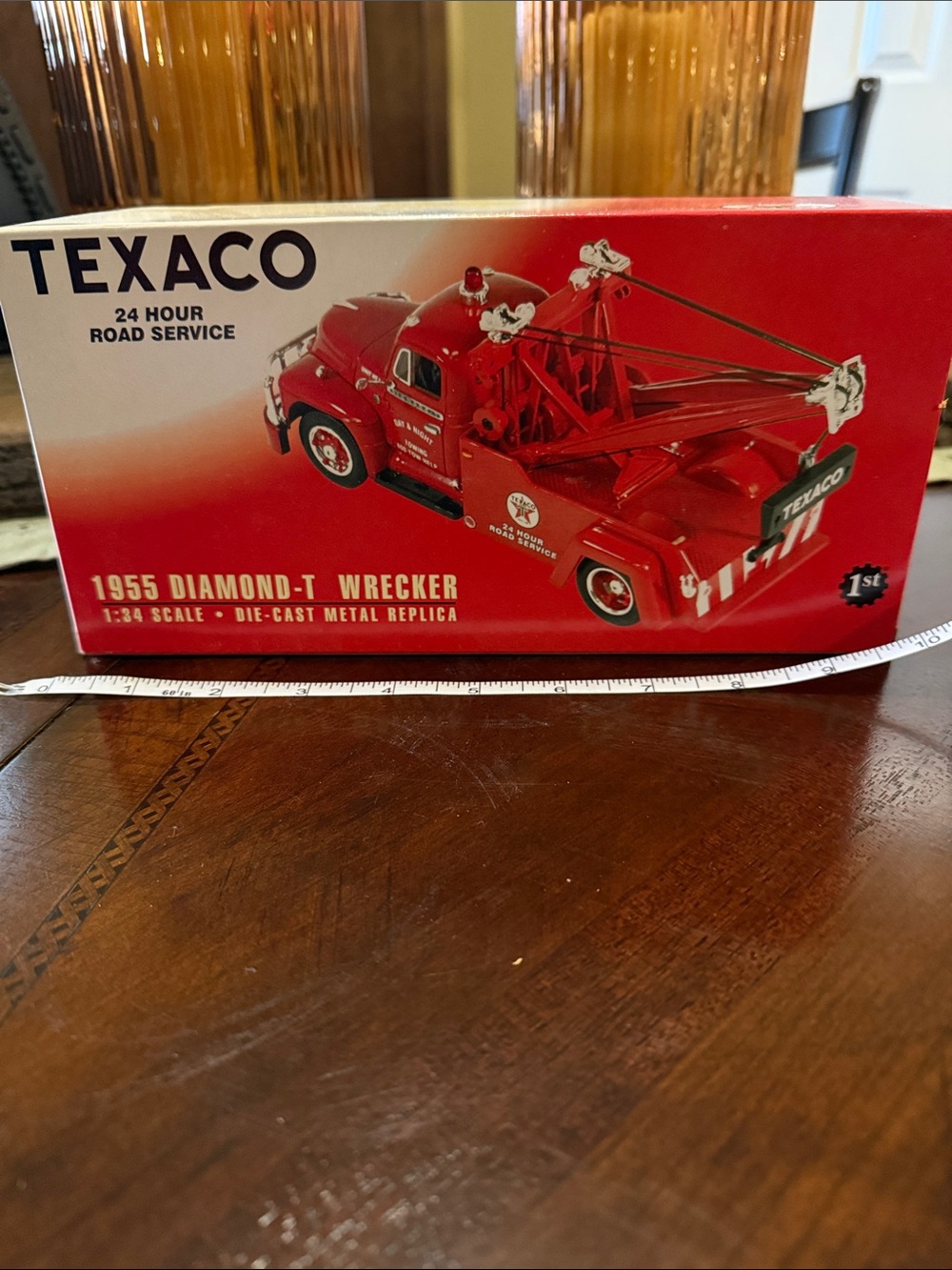 Texaco First Gear Red 1955 Diamond-T Wrecker Die-Cast Toy Truck